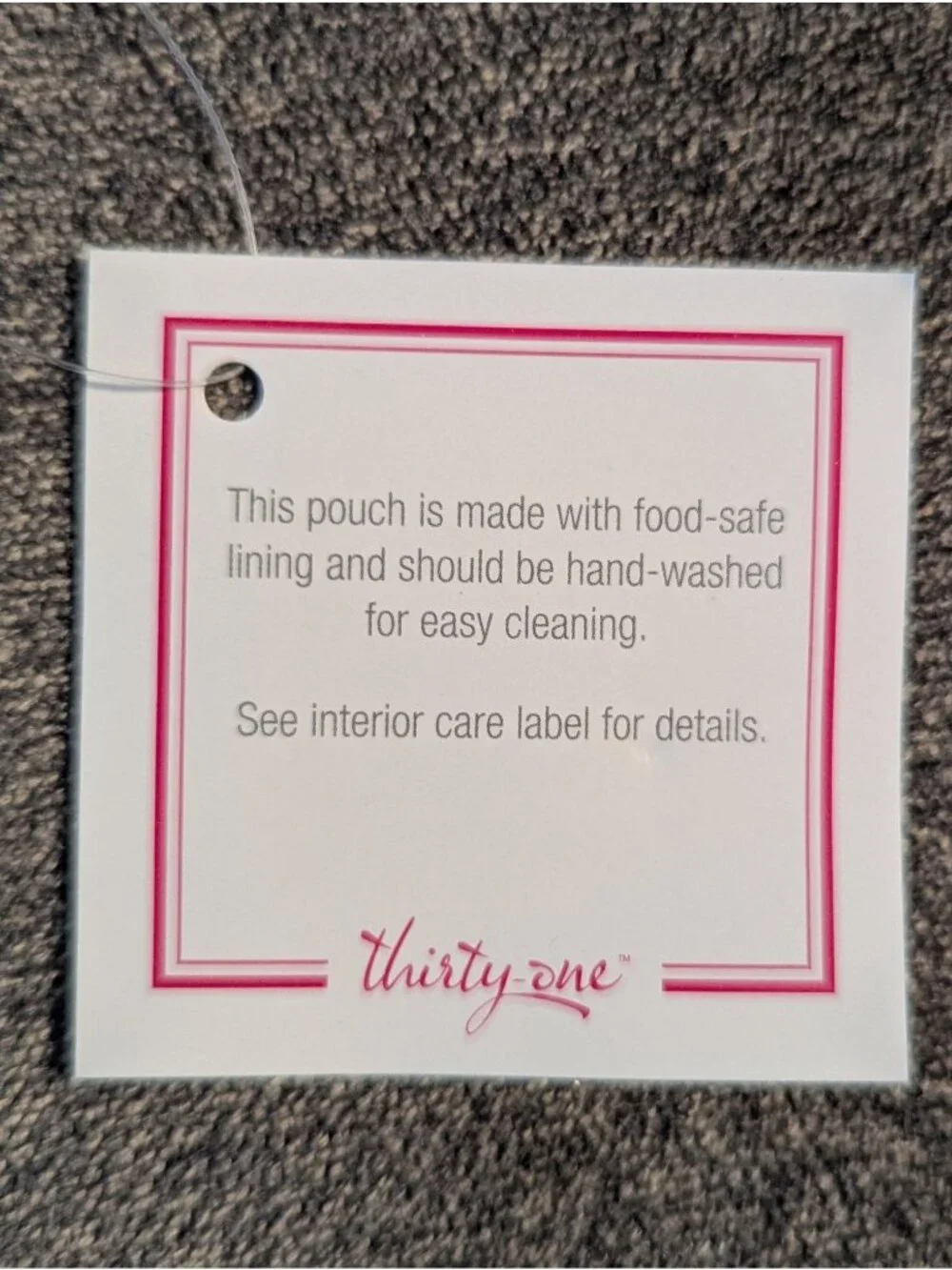 Thirty-One Unicorn Cool Zip Snack Pouch With Food-Safe Lining & Pink Zipper